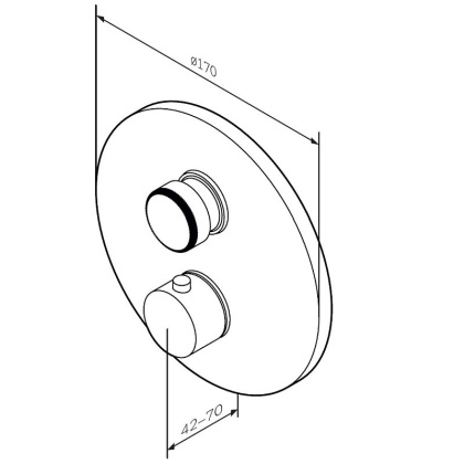 Смеситель Для ванны и душа с термостатом, монтируемый в стену F50A75700 Inspire 2.0