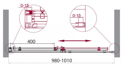 ACQUA-BF-1-110-C-Cr Душевая дверь
