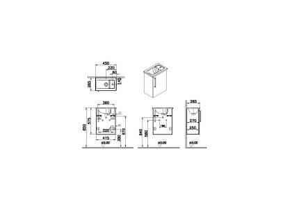 Тумба с раковиной Vitra Root 45 66330