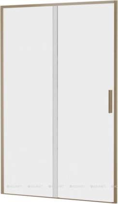 Душевая дверь Aquanet Pleasure Evo, 130 AE65-N130-GBT профиль золото-никель браш, прозрачное стекло