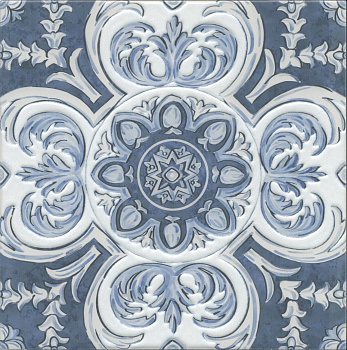 Декор HGD\A510\SG9174 Алмаш синий/голубой/белый (30см*30см*8мм) (7шт/0,63м2) матовый, шт