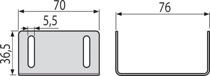 Перемычка для дренажных желобов 100 мм, нержавеющая сталь