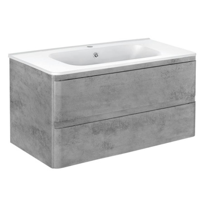 База под раковину Vico 1000 подвесная, 2 выкатных ящика soft close, Beton