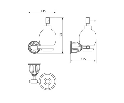 Дозатор жидкого мыла RUSH Socotra (ST12810)