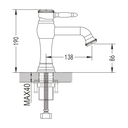 Смеситель для раковины латунь R0401Q