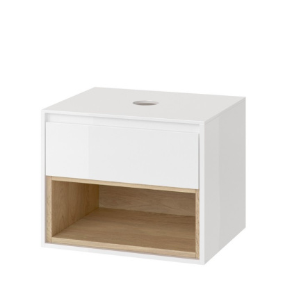 Тумба под накладную раковину EXCELLENT Tuto 60 см (белый/дуб), 1 ящик Тумба под накладную раковину EXCELLENT Tuto 60 см (белый/дуб), 1 ящик