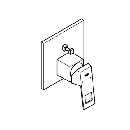Смеситель однорычажный с переключателем на 2 положения, GROHE Eurocube, хром, (24062000)
 Смеситель однорычажный с переключателем на 2 положения, GROHE Eurocube, хром, (24062000)