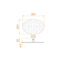 Верхний душ овальный RGW SP-83, RGW 21148330-01 Верхний душ овальный RGW SP-83, RGW 21148330-01