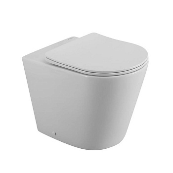 FLAY-R Унитаз приставной безободковый с сиденьем дюропласт soft close, BB1003CBR/SC