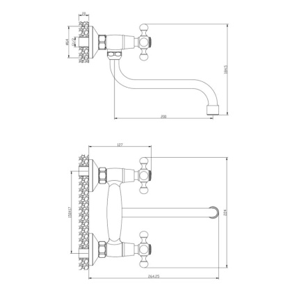Смеситель РЕЗИНОВЫЕ кранбуксы д/кухни настенный GIRONA, арт.01410GRG Смеситель РЕЗИНОВЫЕ кранбуксы д/кухни настенный GIRONA, арт.01410GRG