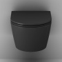 C8F1700MBSC Func подвесной унитаз 49 см FlashClean с сиденьем микролифт, черн мат