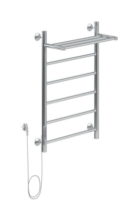 Полотенцесушитель электрический Aquanet Mauro 80х50 Тэн слева, с полкой
