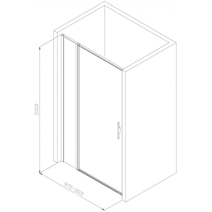 Душевая дверь Allen Brau Priority 100 3.31006.BBA черный браш