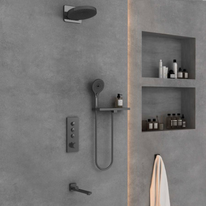 Душевой комплект VSFW-433TI1RGM встраиваемый, вороненая сталь