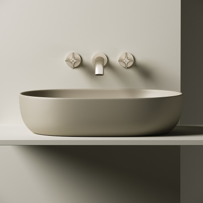 Умывальник чаша накладная овальная (цвет Капучино Матовый) Element 600*415*135мм