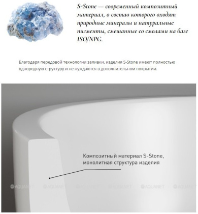 Ванна из литьевого мрамора Salini Mona 170х72 102922M матовая