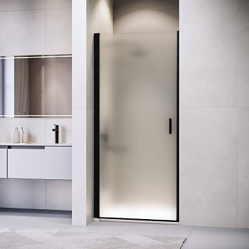 Душевая дверь  90*195 RGW LE-003-B Чёрный/Матовое/6 мм