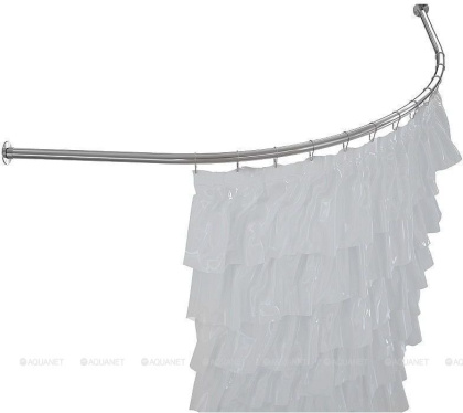 Карниз для ванны Aquanet Atlanta полукруглый 150x90 хром