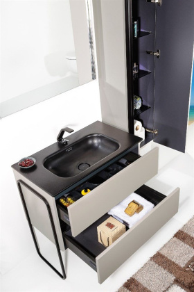 Пенал Vallessi 120*35*28,5cm Кашемир глянец 836-C glossy Boheme