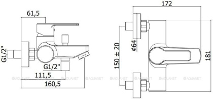 Смеситель для ванны с душем Paffoni Red RED022CR