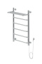 Полотенцесушитель электрический Aquanet Fiona 80х50 Тэн справа, с полкой