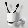 Стакан для зубных щеток, 12х10,6х10 см, белый, K-28228