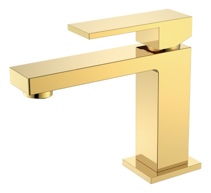 Cмеситель для умывальника Qubic Shinny Gold Cмеситель для умывальника Qubic Shinny Gold
