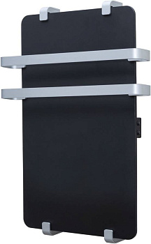 Полотенцесушитель электрический Allen Brau Infinity 100x44 с рейлингом 2.0 и креплением, серебро браш