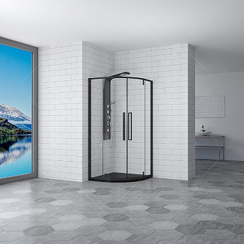 Душевой уголок RGW Stilvoll SV-53-B 80х80 06325388-14 профиль Черный стекло прозрачное Душевой уголок RGW Stilvoll SV-53-B 80х80 06325388-14 профиль Черный стекло прозрачное