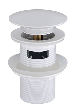 Слив для раковины, автомат(клик-клак) MAT White с переливом Слив для раковины, автомат(клик-клак) MAT White с переливом