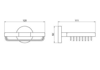 Мыльница решетка AQUATEK, матовый черный AQ4633MB БЕТТА