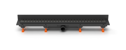 Душевой лоток 65 см Creto Snake CRE-650 SB-P с решеткой, черный