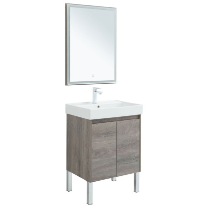 Мебель для ванной Aquanet Nova Lite 60 дуб рошелье (2 дверцы)