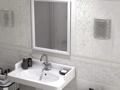 Декор HGD\A126\12103R Борсари орнамент обрезной 25*75*9 (1уп/6шт), шт