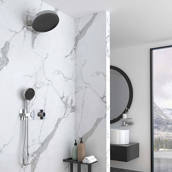 Душевой комплект VSFW-422TI3CH встраиваемый, термостатический, двухрежимный, хром