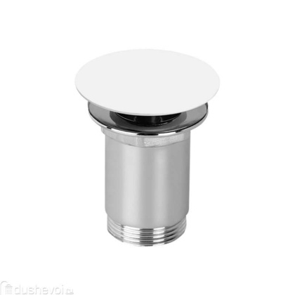 CZR-B-SOC-BIO Донный клапан с с системой "Клик-клак" с переливом, исполнение белый матовый CZR-B-SOC-BIO Донный клапан с с системой "Клик-клак" с переливом, исполнение белый матовый