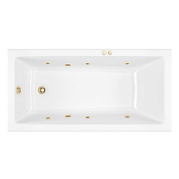 Ванна EXCELLENT Wave Slim 180x80 "SOFT" (золото)