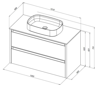 Тумба под раковину Allen Brau Fantasy 100 1.11003.AM антрацит матовый Тумба под раковину Allen Brau Fantasy 100 1.11003.AM антрацит матовый