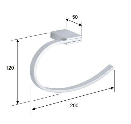 Кольцо для полотенца Remer Flat FT44, хром