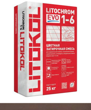 Затирка цементная LITOCHROM 1-6 EVO LE.240 венге 25кг