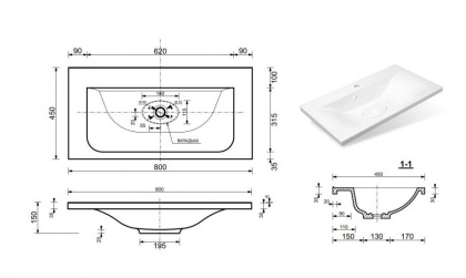 Вкладыш к раковине "Бали"