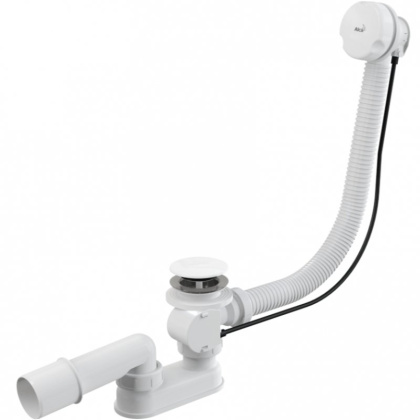 Сифон для ванны автомат комплект, белый Сифон для ванны автомат комплект, белый