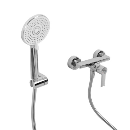 AURORA Смеситель для душа в комплекте с ручным душем, шлангом и держателем, хром AURORA-ESDM-CRM