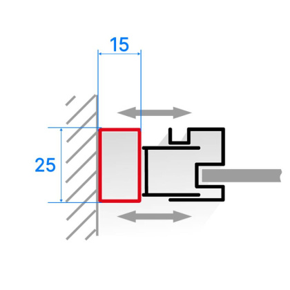 Профиль добавочный RGW A-03 1850 мм, RGW 41273000-01 Профиль добавочный RGW A-03 1850 мм, RGW 41273000-01