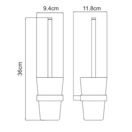 Sauer K-7927 Щетка для унитаза подвесная
