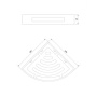 Полка-корзинка для душа угловая OMNIRES 20,5х20,5 см UN10332CR (хром)