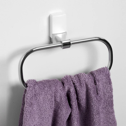 Держатель полотенец Leine, 23х16,2х5,5 см, хром и белый, K-5060WHITE