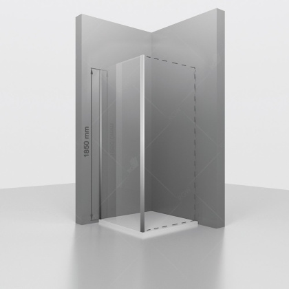 Боковая панель  60*185 RGW Z-050-1 Хром/Прозрачное/6 мм