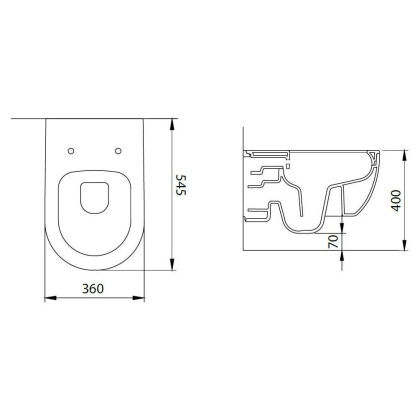 Чаша подвесного унитаза Allen Brau Priority 4.31001.31 черный матовый