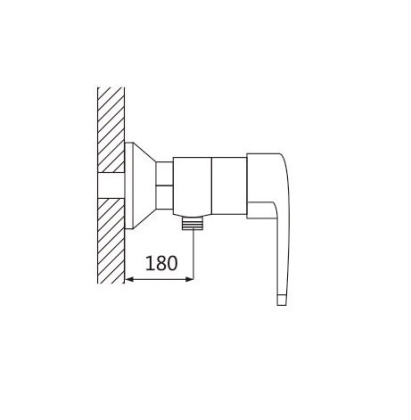 СмесительДля душевых кабин латунь, хром S5016